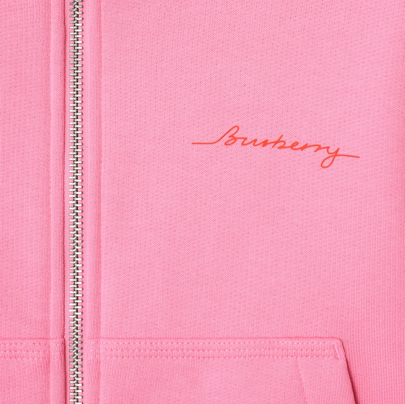 Cotton Zip Hoodie in Blossom | Burberry® Official