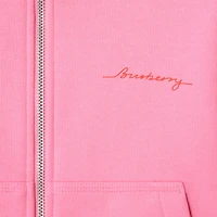 Cotton Zip Hoodie in Blossom | Burberry® Official