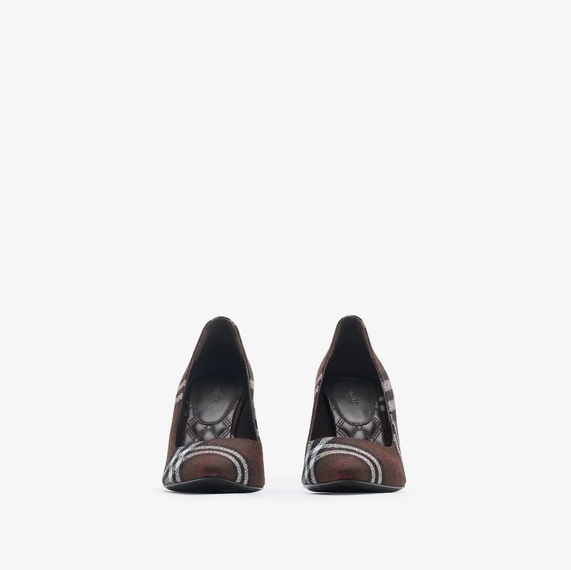 Check Dame Pumps​ in Mahogany - Women | Burberry® Official