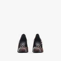 Check Dame Pumps​ in Mahogany - Women | Burberry® Official