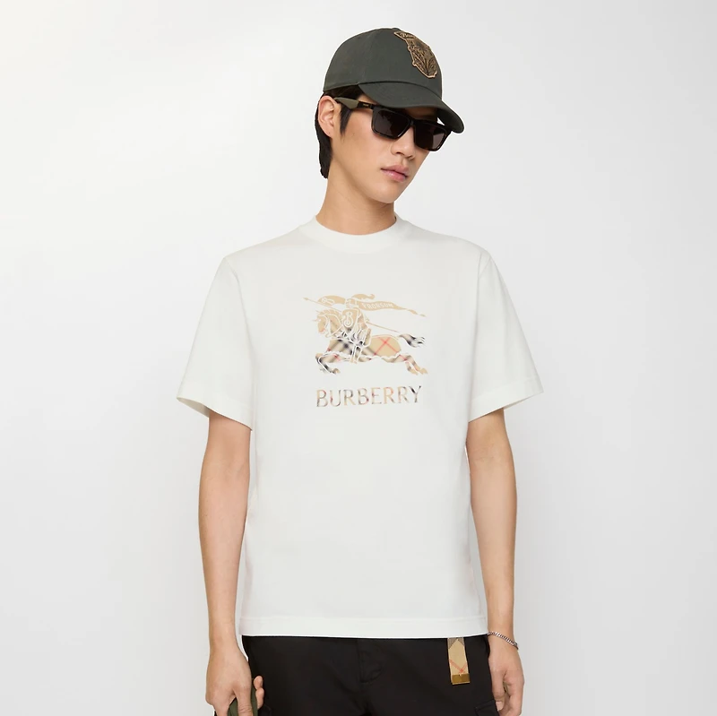 EKD Ombré Cotton T-shirt in Chalk white - Men | Burberry® Official