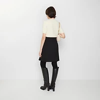 Pleated Wool Blend Midi Skirt in Black - Women | Burberry® Official