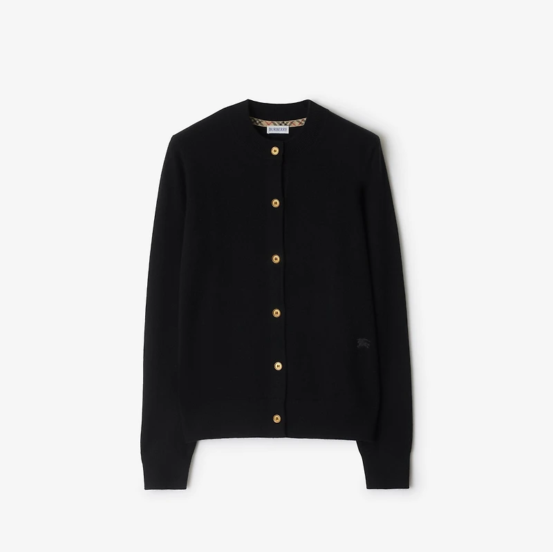 Cashmere Blend Cardigan in Black - Women | Burberry® Official