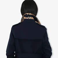Mid-length Kensington Heritage Trench Coat in Coal blue - Women, Cotton Gabardine | Burberry® Official