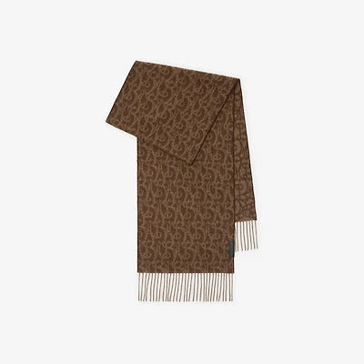 B Charm Cashmere Scarf in Twig | Burberry® Official