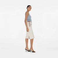 Festival Cotton Blend Tank Top in Gale - Women | Burberry® Official