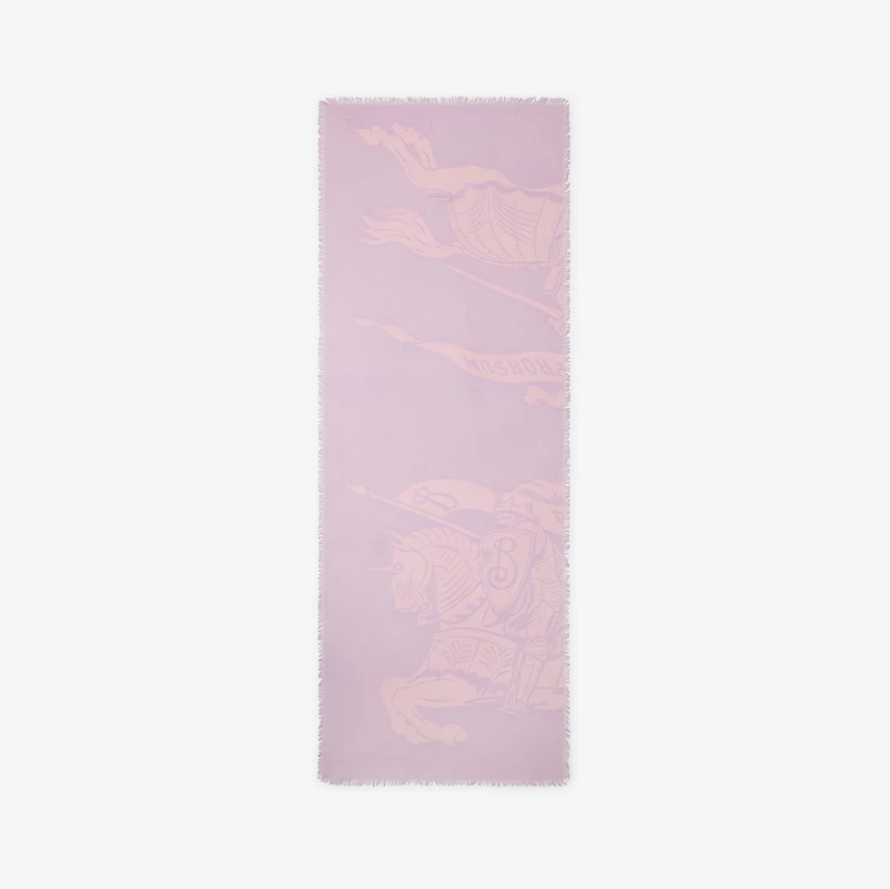 Wide EKD Wool Scarf in Fondant | Burberry® Official