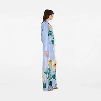 Highgrove Honeybee Silk Pyjama Trousers in Blue - Women | Burberry® Official