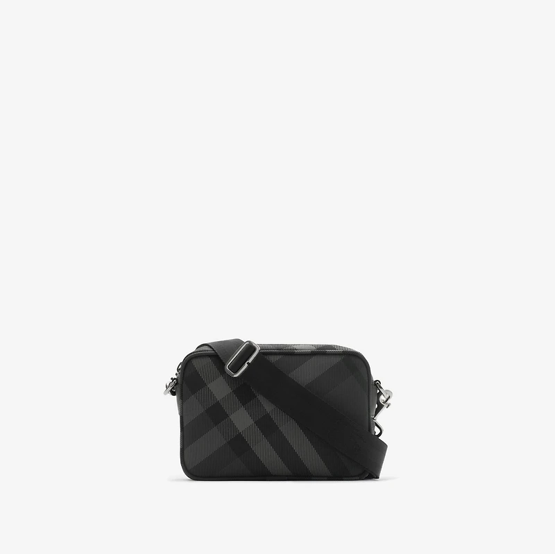 Grid Phone Bag in Charcoal - Men | Burberry® Official