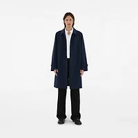 Long Gabardine Car Coat in Storm blue - Men, Cotton | Burberry® Official
