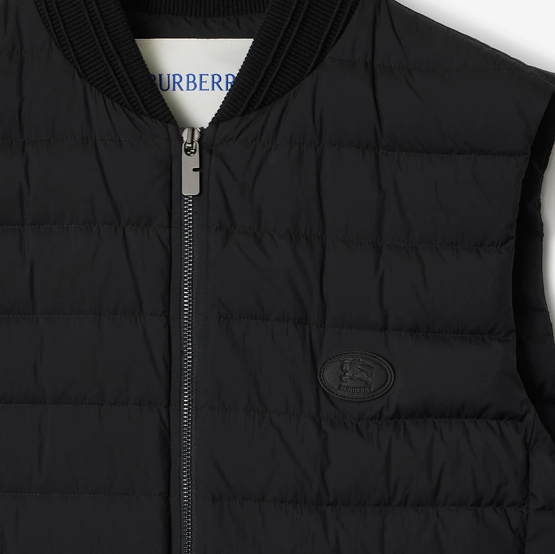 Nylon Puffer Gilet in Black - Men | Burberry® Official