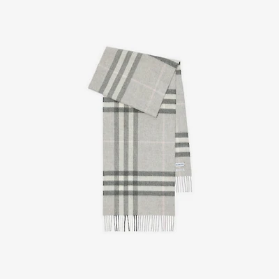 Check Cashmere Scarf in Mitten | Burberry® Official