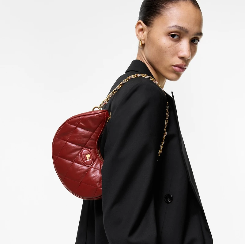 Horseshoe Chain Bag in Ruby red - Women, Leather | Burberry® Official