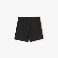 Check Trim Swim Shorts in Black | Burberry® Official