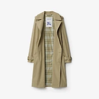 Long Gabardine Trench Coat in Skylark - Women, Cotton | Burberry® Official