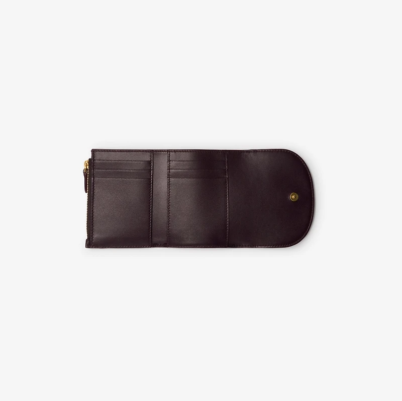 Highlands Compact Wallet in Sand - Women, Cotton, Linen | Burberry® Official