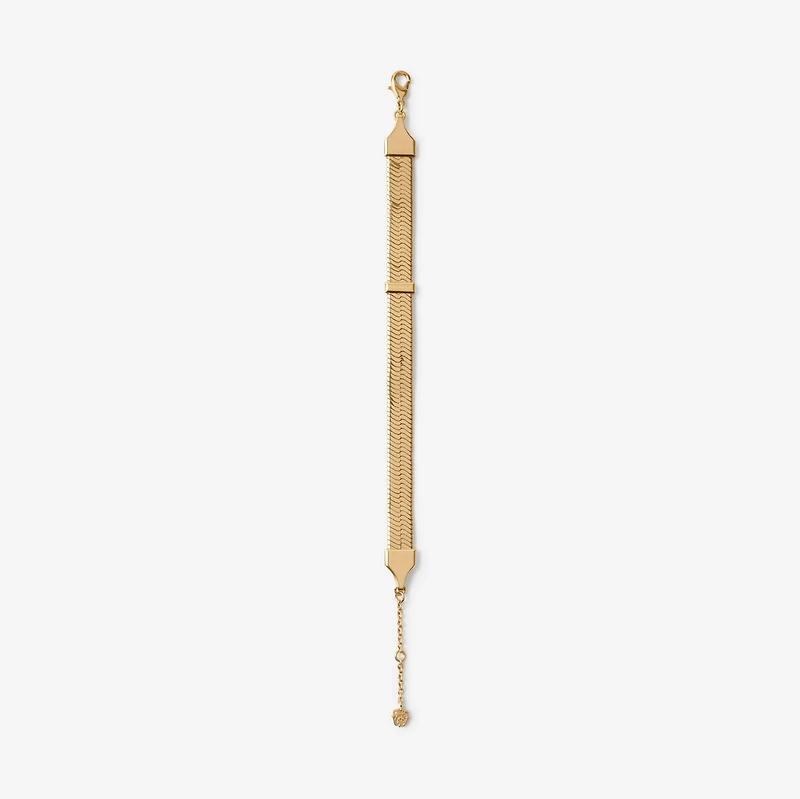 Check Print Bracelet in Gold/sand - Women | Burberry® Official