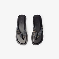 Check Pavilion Sandals​ in Wave blue - Men | Burberry® Official