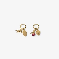 Charm Hoop Earrings​ in Gold/multicolour - Women | Burberry® Official