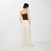 EKD Checkerboard Silk Pyjama Trousers in Chalk white - Women | Burberry® Official