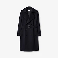 Long Wool Cashmere Trench Coat in Dark charcoal blue - Men | Burberry® Official