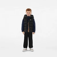 Nylon Hooded Puffer Gilet in Black | Burberry® Official