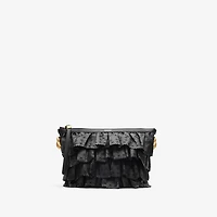 Mini Ruffle Bag in Black - Women, Leather | Burberry® Official