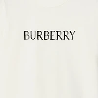 Logo Cotton T-shirt in Chalk white - Women | Burberry® Official