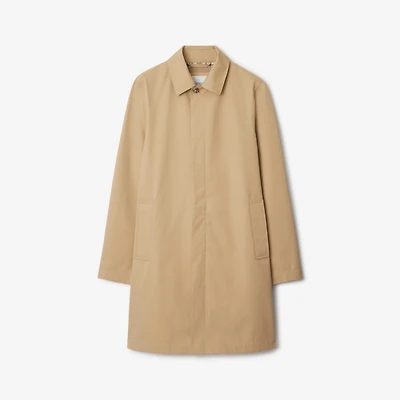 Mid-length Bonded Gabardine Car Coat in Flax beige - Men, Technical | Burberry® Official
