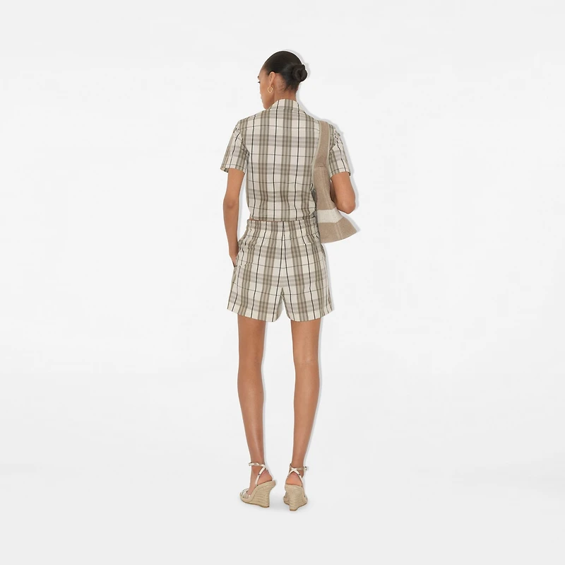 Check Cotton Shorts - Women | Burberry® Official