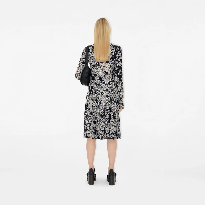 Regular Fit Daisy Silk Shirt in Black - Women | Burberry® Official