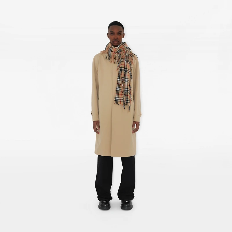 Check Cashmere Happy Scarf in Archive beige | Burberry® Official