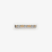 Enamel Check Tie Bar in Silver - Men | Burberry® Official
