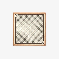 Check Knight Stamp Silk Scarf in Pebble white | Burberry® Official