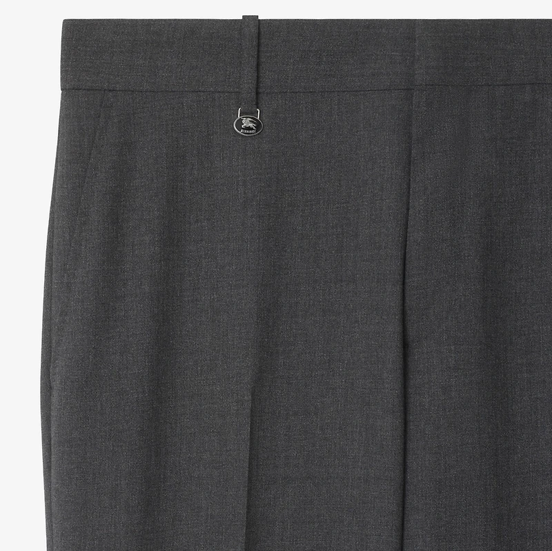 Wool Tailored Trousers in Rock grey - Men | Burberry® Official
