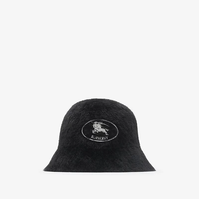 Knight Stamp Faux Fur Bucket Hat in Black - Men | Burberry® Official
