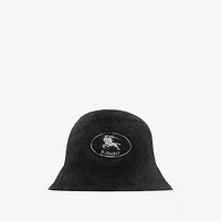 Knight Stamp Faux Fur Bucket Hat in Black - Men | Burberry® Official