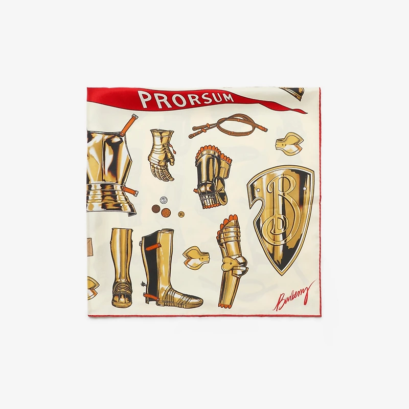 Knight Armour​ Silk Scarf in Cotton | Burberry® Official
