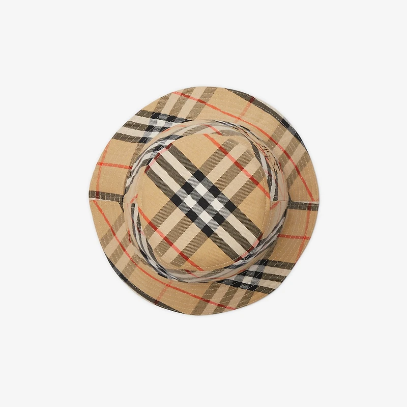 Check EKD Bucket Hat in Sand - Men | Burberry® Official
