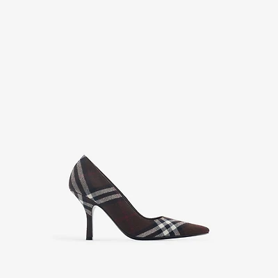 Check Dame Pumps​ in Mahogany - Women | Burberry® Official