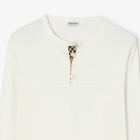 Long-sleeve Cotton top in Chalk - Men | Burberry® Official