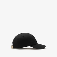 Gabardine Baseball Cap in Black/sand beige - Men | Burberry® Official