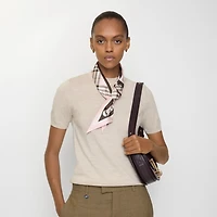 Skinny Check Silk Scarf in Bow pink | Burberry® Official