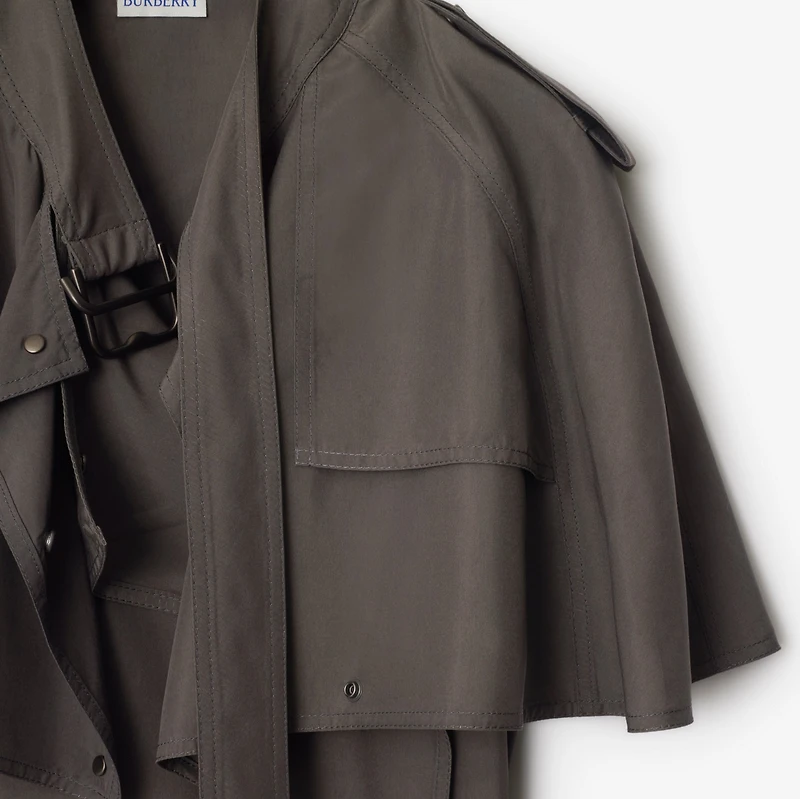 Silk Trench Dress in Cellar - Women | Burberry® Official