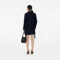 Short Kensington Heritage Trench Coat in Coal blue - Women, Cotton Gabardine | Burberry® Official