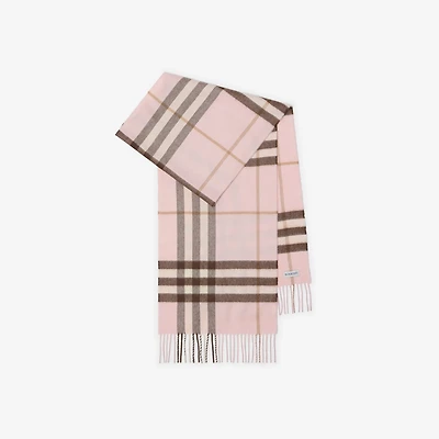 Check Cashmere Scarf in Bow pink | Burberry® Official