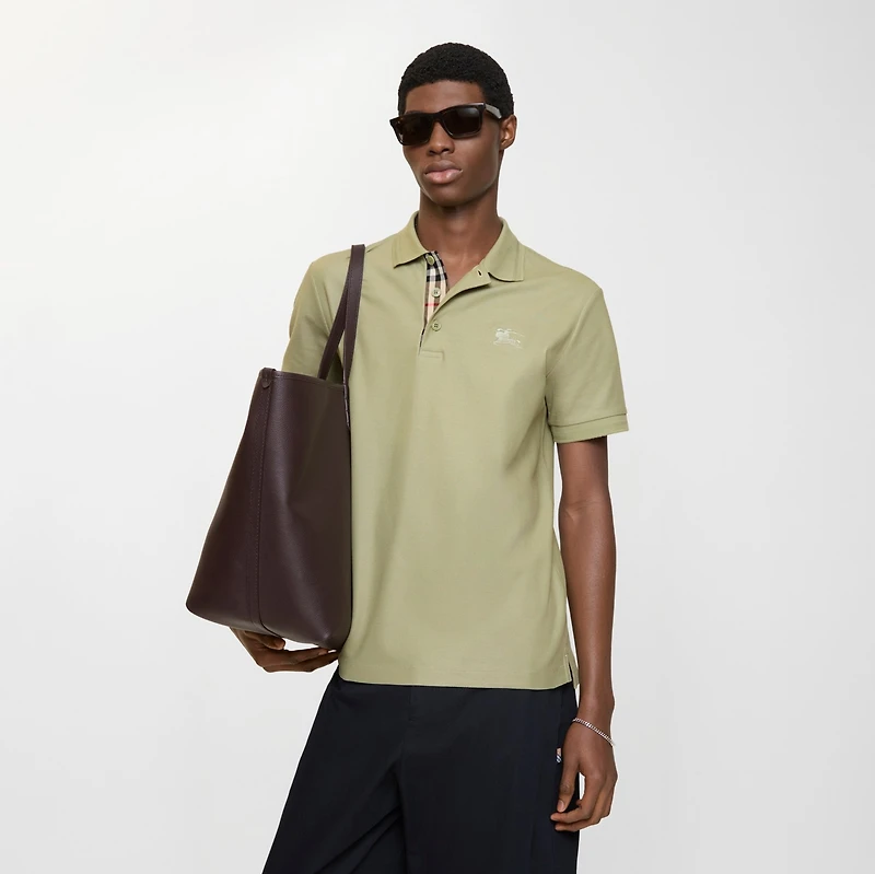 Cotton Polo Shirt in Glade green - Men | Burberry® Official