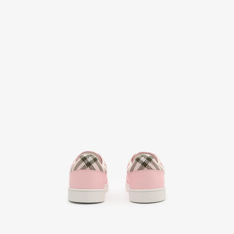 Leather Set Sneakers​ in Baby pink/mallow pink - Women | Burberry® Official