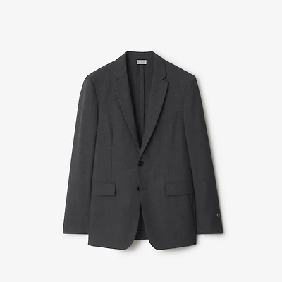 Wool Tailored Jacket in Rock grey - Men | Burberry® Official