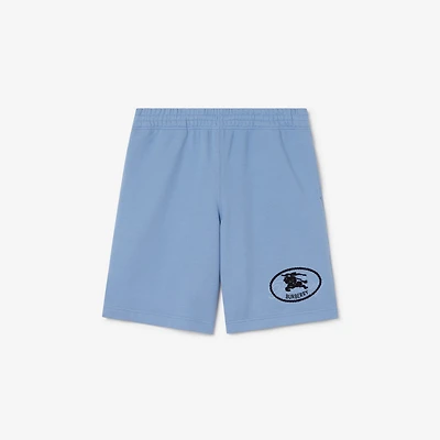 Knight Stamp Cotton Shorts in Cornflower blue - Men | Burberry® Official